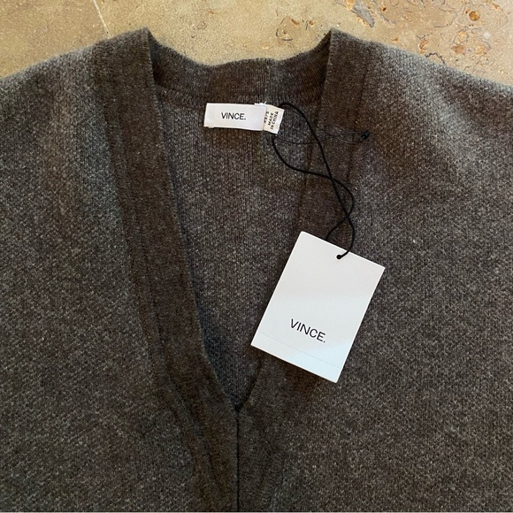 Vince Brown/Cream Striped Poncho NWT - Picture 4 of 6